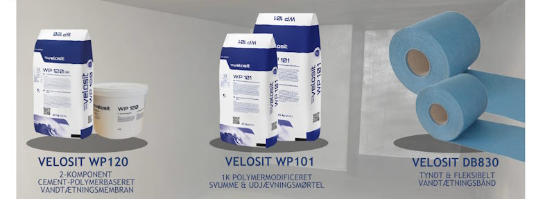 Alle anvendte produkter er cement-polymer-modificerede
