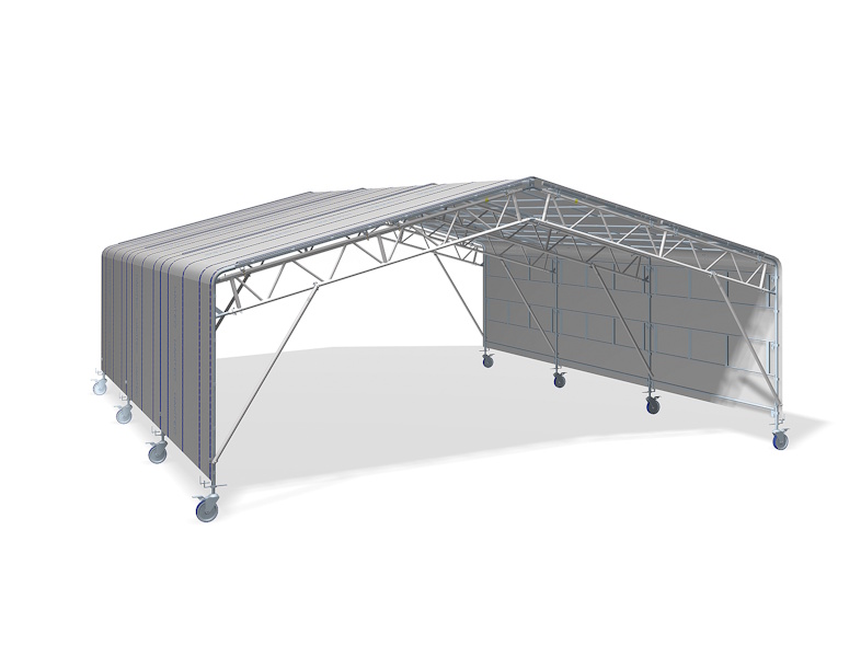 HAKITEC 450 HAL - Med enkle søjler og hjul,