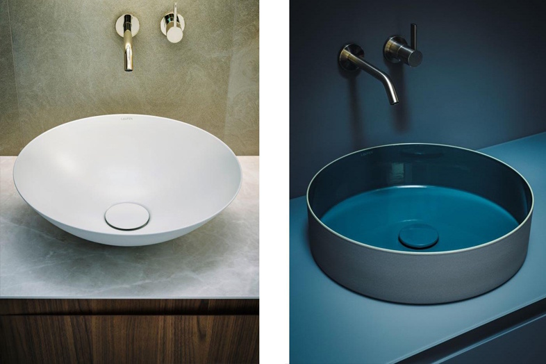 VITREON-stålets tyndvæggede elegance fremhæver letheden af håndvasken