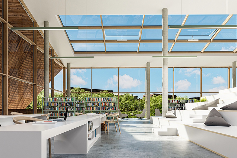 Hybrid-facader kombinerer en bærende konstruktion med en udvendig aluminium- og glasløsning