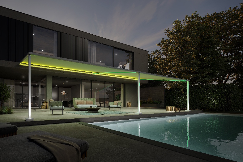 fra markilux kan man desuden vælge blandt et stort udvalg af design og tekniske tekstiler.