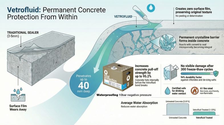 Evercrete Vetrofluid forlænger betonens levetid