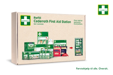 Førstehjælpsstationerne er tydeligt skiltet og lette at finde. 