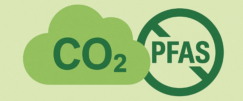 CO₂ er PFAS-frit og eliminerer dermed denne miljømæssige problemstilling fuldstændigt.