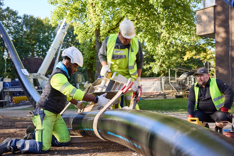 BRUGG Pipes havde det samlede ansvar for teknisk planlægning, forberedelse og koordinering samt installation af FLEXWELL-FHK-systemet