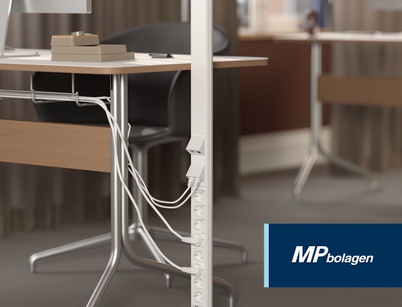 Billedet viser, hvordan FLEX skaber et rent og organiseret udtryk, samtidig med at kabler håndteres elegant og professionelt.