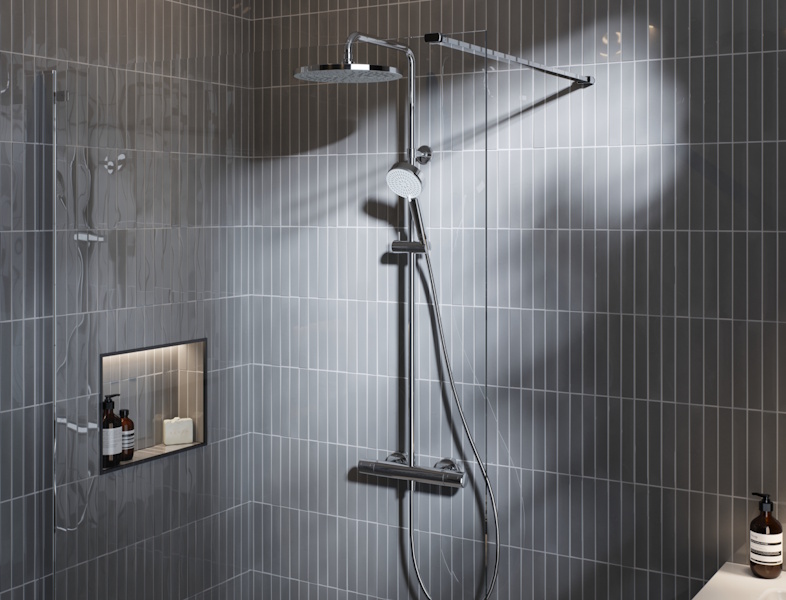 De nye Ceralife-armaturer fra Ideal Standard fås i krom eller silkesort og kombinerer moderne stil