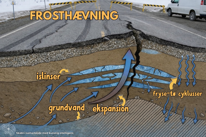 Sugerørseffekten laver sprækkerne