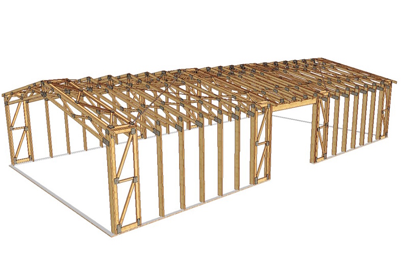 Modeltype med et maksimumspænd på 12 meter. 