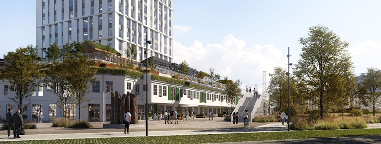 Mindet 6. Visualisering af Erik Nord Arkitekter