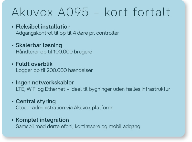 En komplet løsning fra Akuvox