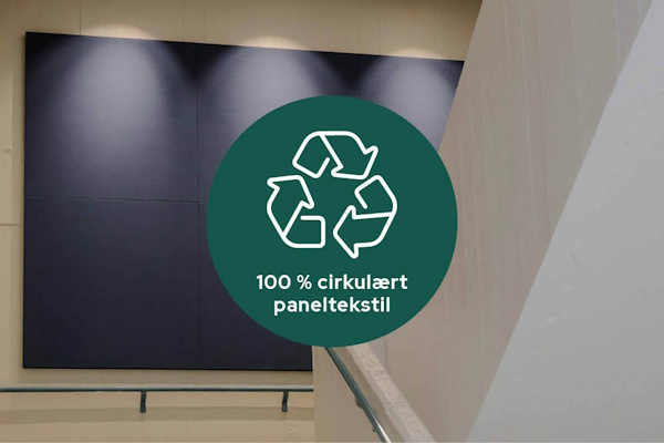 Akustikpaneler med 100 % cirkulært tekstil