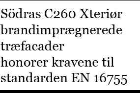 C260 Xteriør er testet af RISE i følge EN 16755