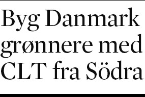 CLT er et bæredygtigt byggemateriale