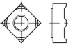 DIN 928 Firkantet svejsemøtrik