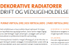 Drift og vedligehold - dekorative radiatorer