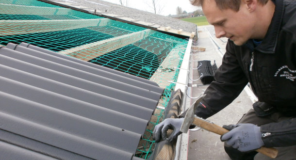 Effektiv sne- og fuglestop til B7 bølgetag