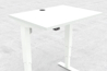 Hæve-/sænkebord | Hvid med hvidt stel