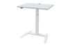 Hæve-/sænkebord | Hvid med hvidt stel