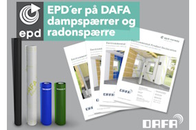 Hent produktspecifikke epd´er på dafa building solutions website