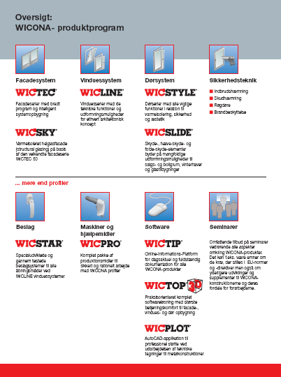 Hydro Building Systems: Ny opdateret brochure med Wiconas Produktprogram klar til download