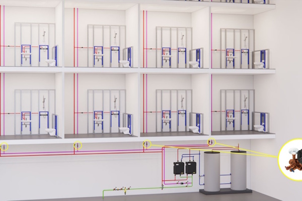 Korrosionsbestandige strengreguleringsventiler til brugsvandscirkulation