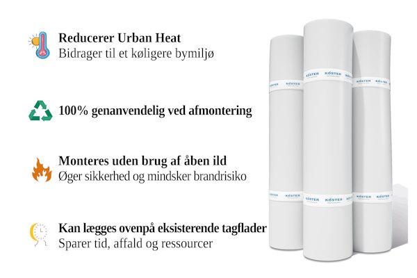 KÖSTER tagmembraner – køligere bygninger, længere levetid, enklere montage