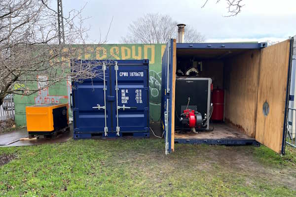 Mobil varmecentral til Palmehuset i Botanisk Have