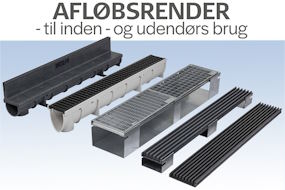 Afløbsrender / Bruse afløb