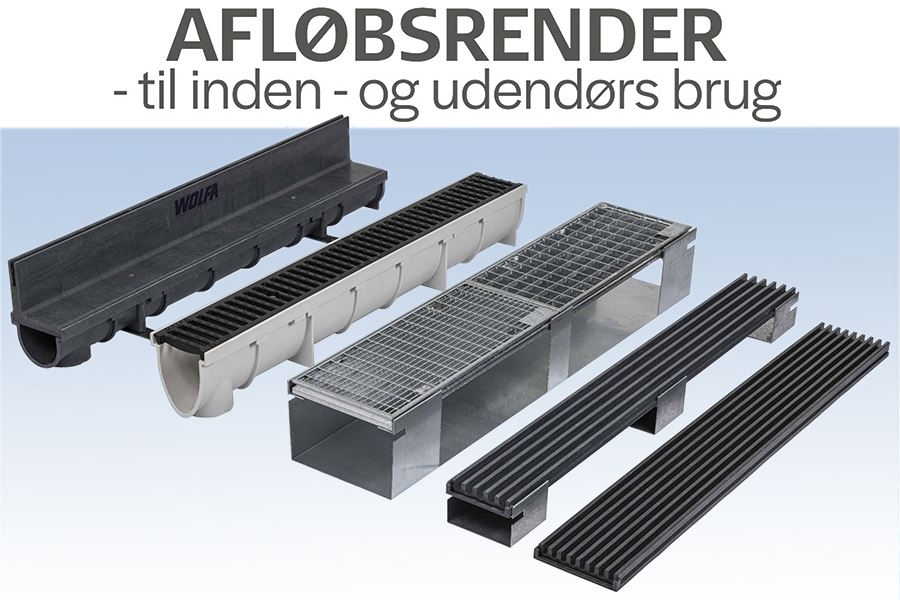 Afløbsrender / Bruse afløb