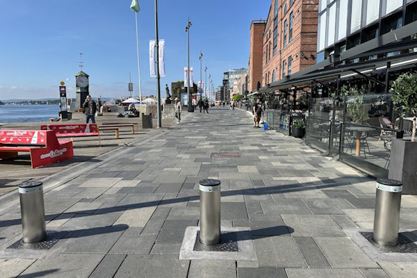 Områdesikring Aker brygge Oslo i Norge – Nyheder