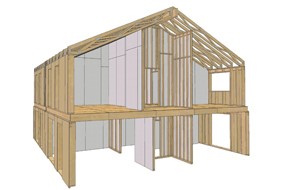 Palsgaard spær råhuskoncept - Rækkehuse i træelementer