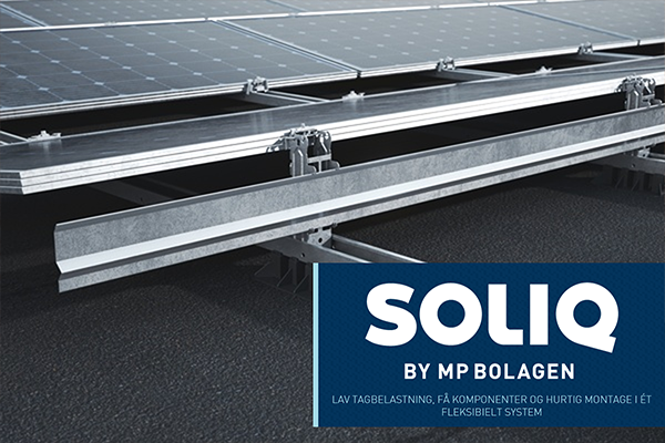 Soliq: Et nyt montagesystem til solceller på flade tage