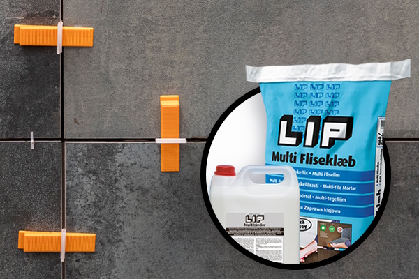 Storformatfliser? LIP Multi Fliseklæb klarer opgaven!