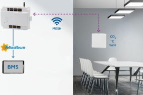Trådløs CO<sup>2</sup> + PIR føler med lang batterilevetid